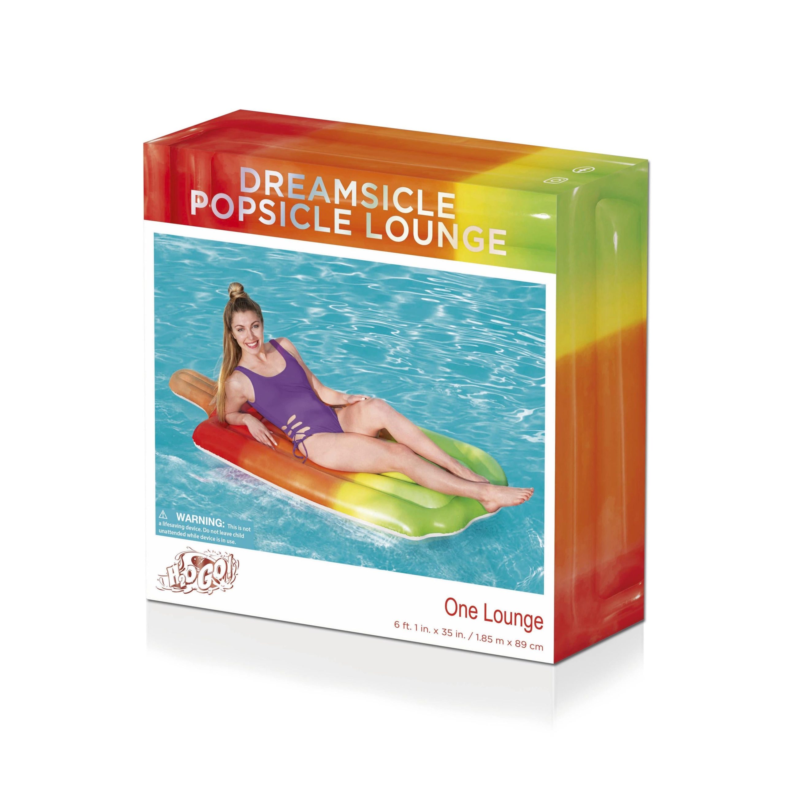 H2OGO! Dreamsicle Popsicle Lounge Pool Float 70 - Image 3