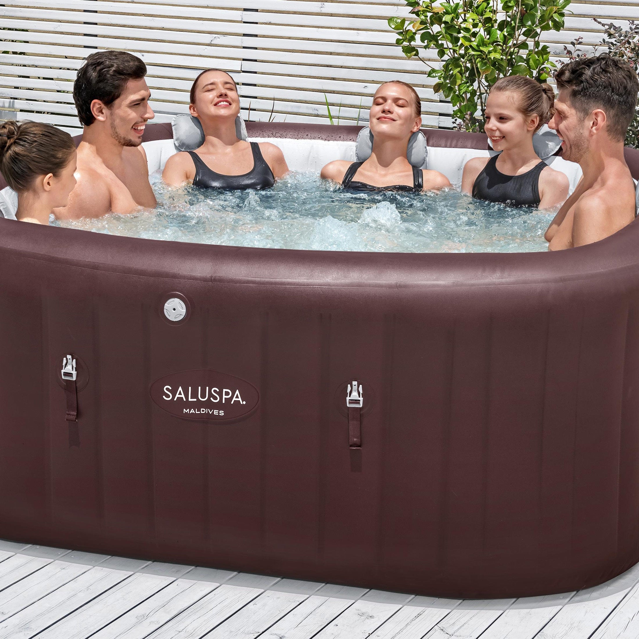 SaluSpa Maldives Energy-Efficient Smart HydroJet Pro Inflatable Hot Tub with App Control 5-7 person - Image 2