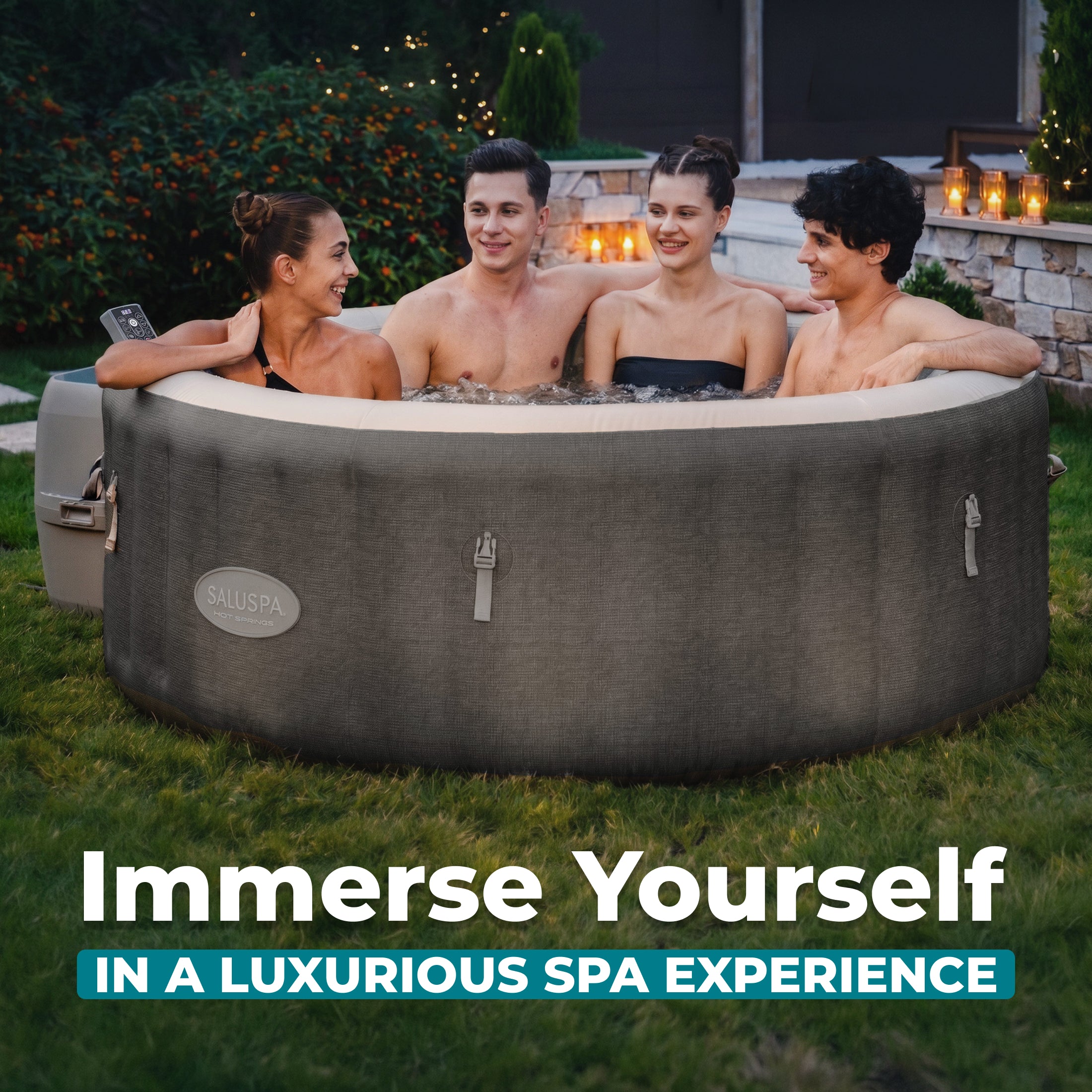 SaluSpa Hot Springs Energy-Efficient AirJet 2-4 Person Inflatable Hot Tub - Image 10