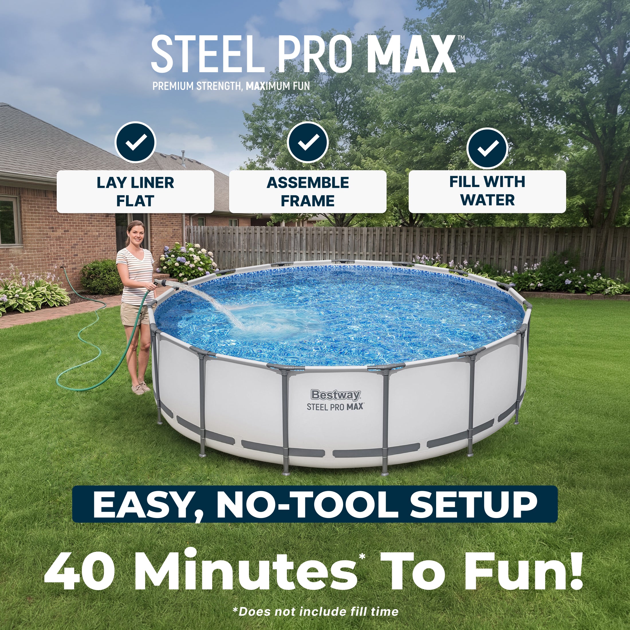 Bestway Steel Pro MAX 15' x 48 Above Ground Pool Set - Image 4