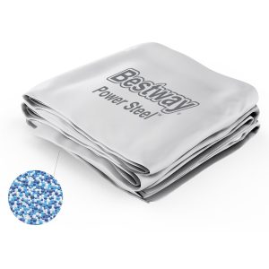 Power Steel 14' x 42 Round Above Ground Pool Liner Replacement. Gray