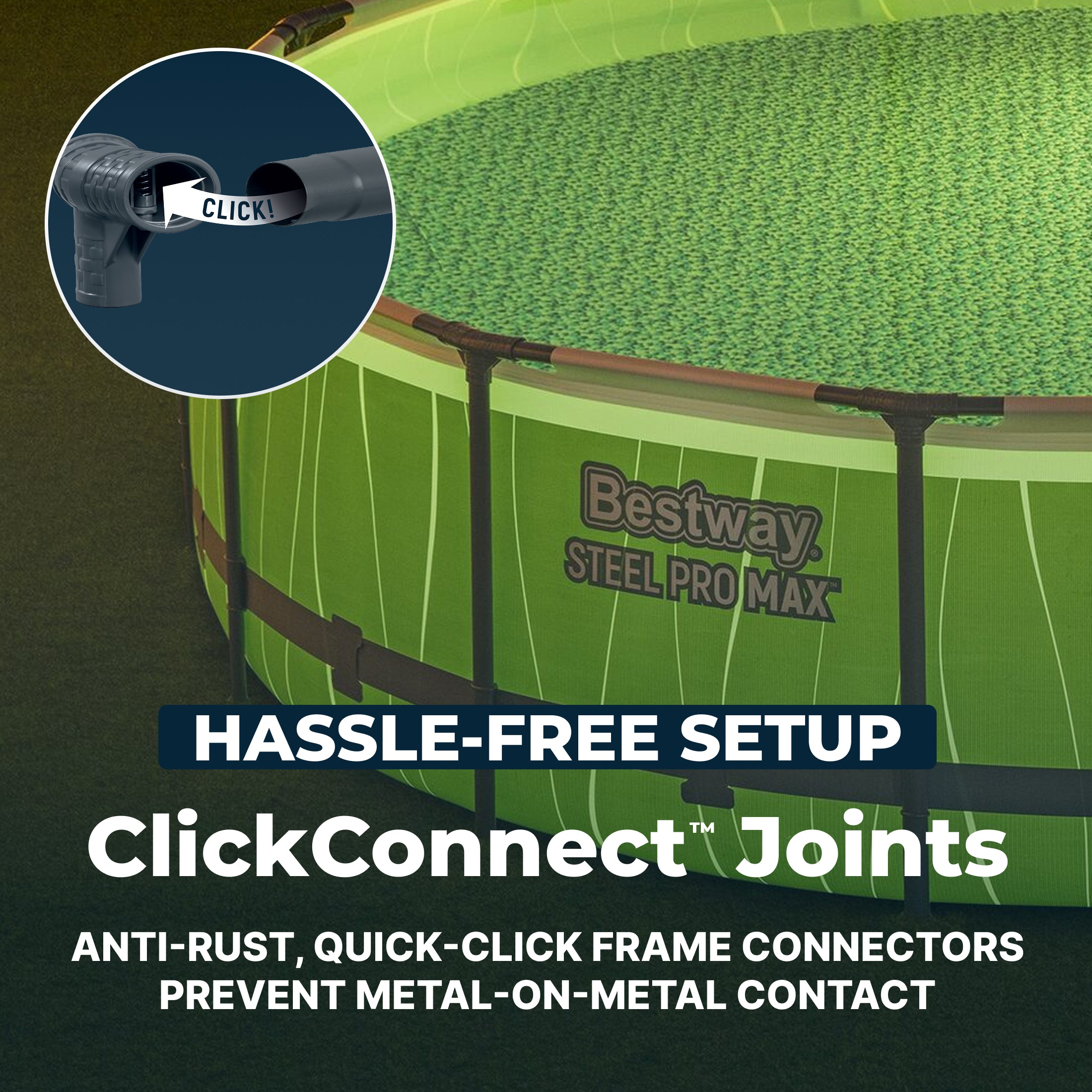 Bestway Steel Pro MAX 15' x 42 Round Above Ground Pool Set with LED Light - Image 6