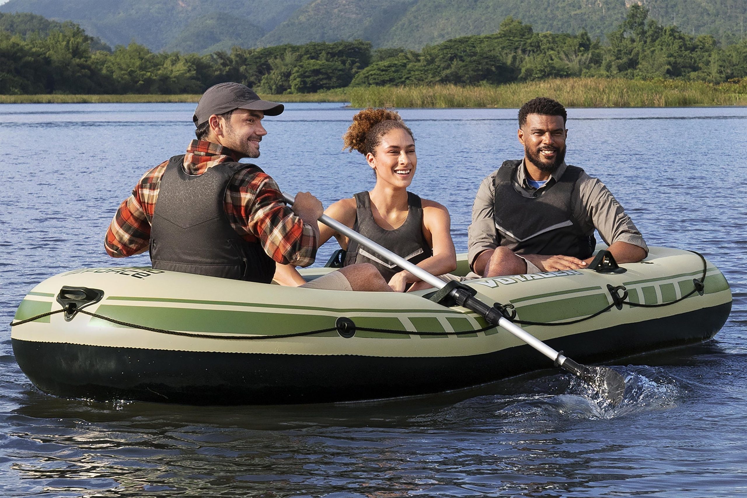 Hydro Force Voyager X3 Inflatable 3-Person Raft Set 9'8 - Image 2