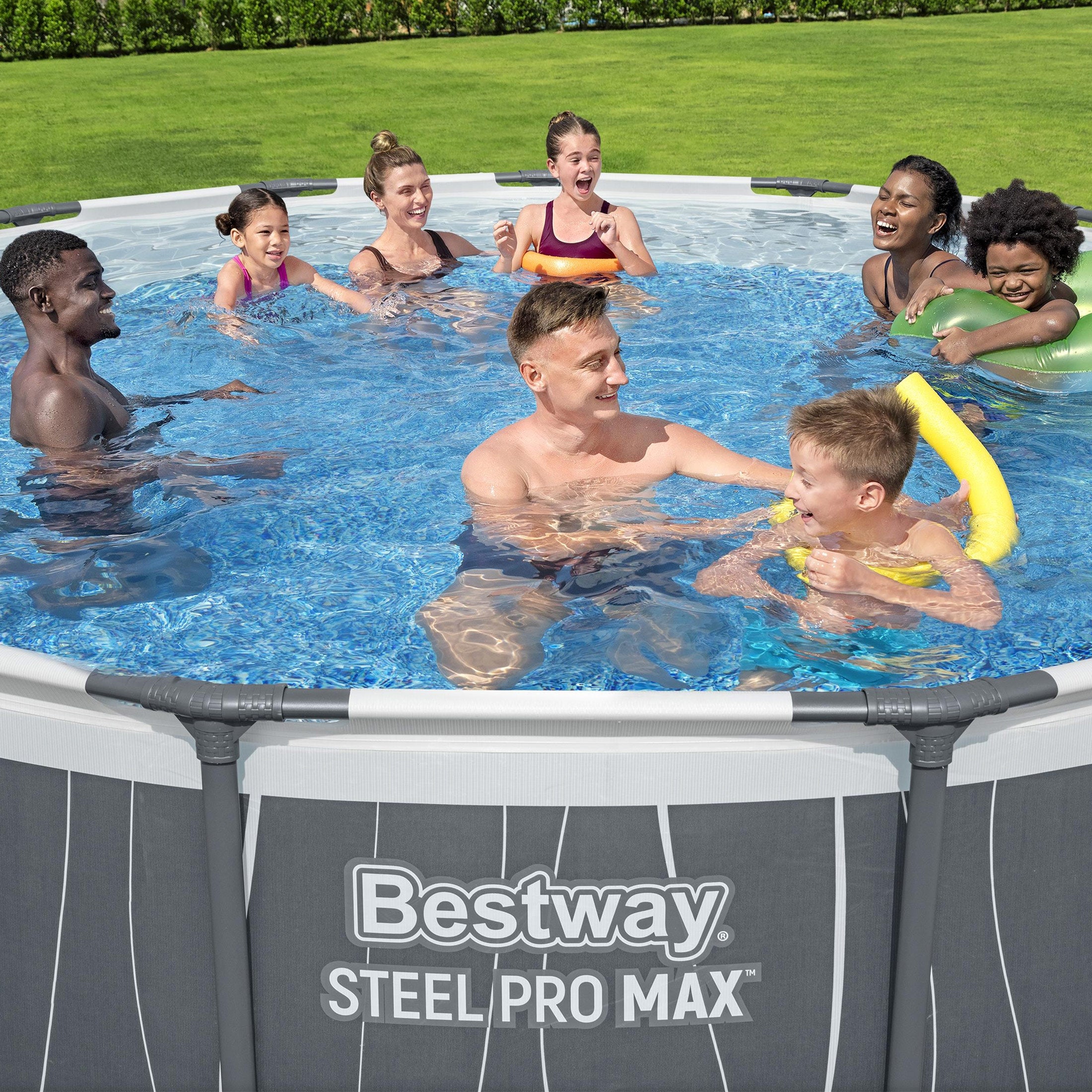 Bestway Steel Pro MAX 15' x 42 Round Above Ground Pool Set with LED Light - Image 10